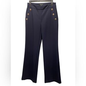 Rachel Zoe Navy Blue Pants with Gold Button Accents Sz 8